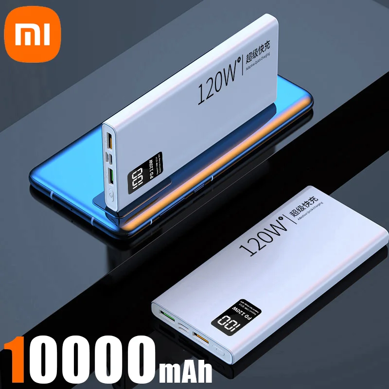 Xiaomi 120W Power Bank 50000mAh High Capacity Fast Charging Powerbank Portable Battery Charger For iPhone Samsung Huawei: Gold