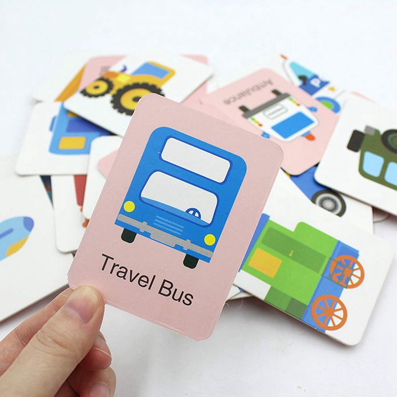 Anti-tear Flash Cards Learning Alphabet Puzzle Cards, Matching Puzzle Cognitive Early Educational Learning Toys with Mental Stor
