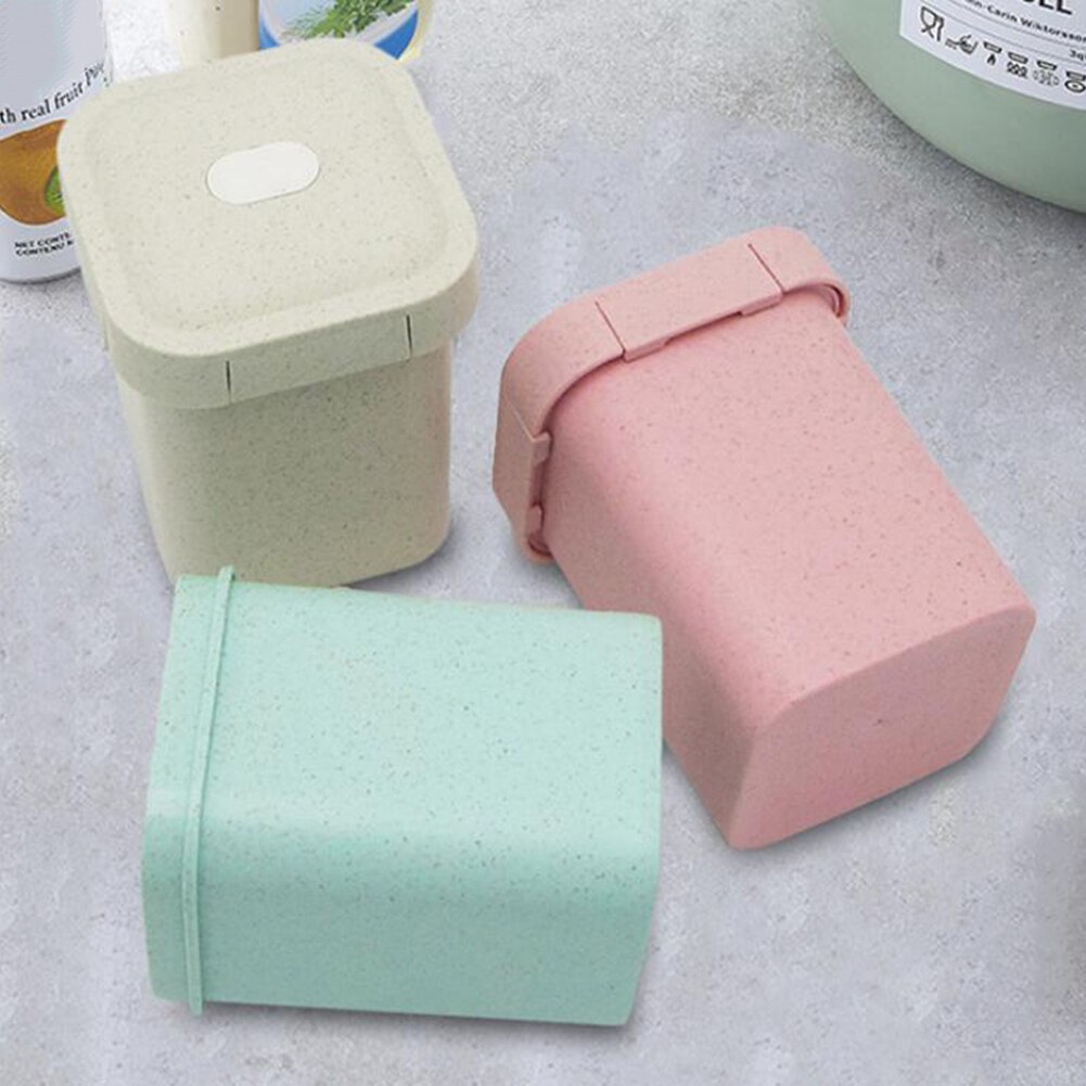 550ml Wheat Straw Square Breakfast Porridge Sealed Soup Cup Container Lunch Box Portable Wheat Straw Lovely Shape Sealed Cup Box