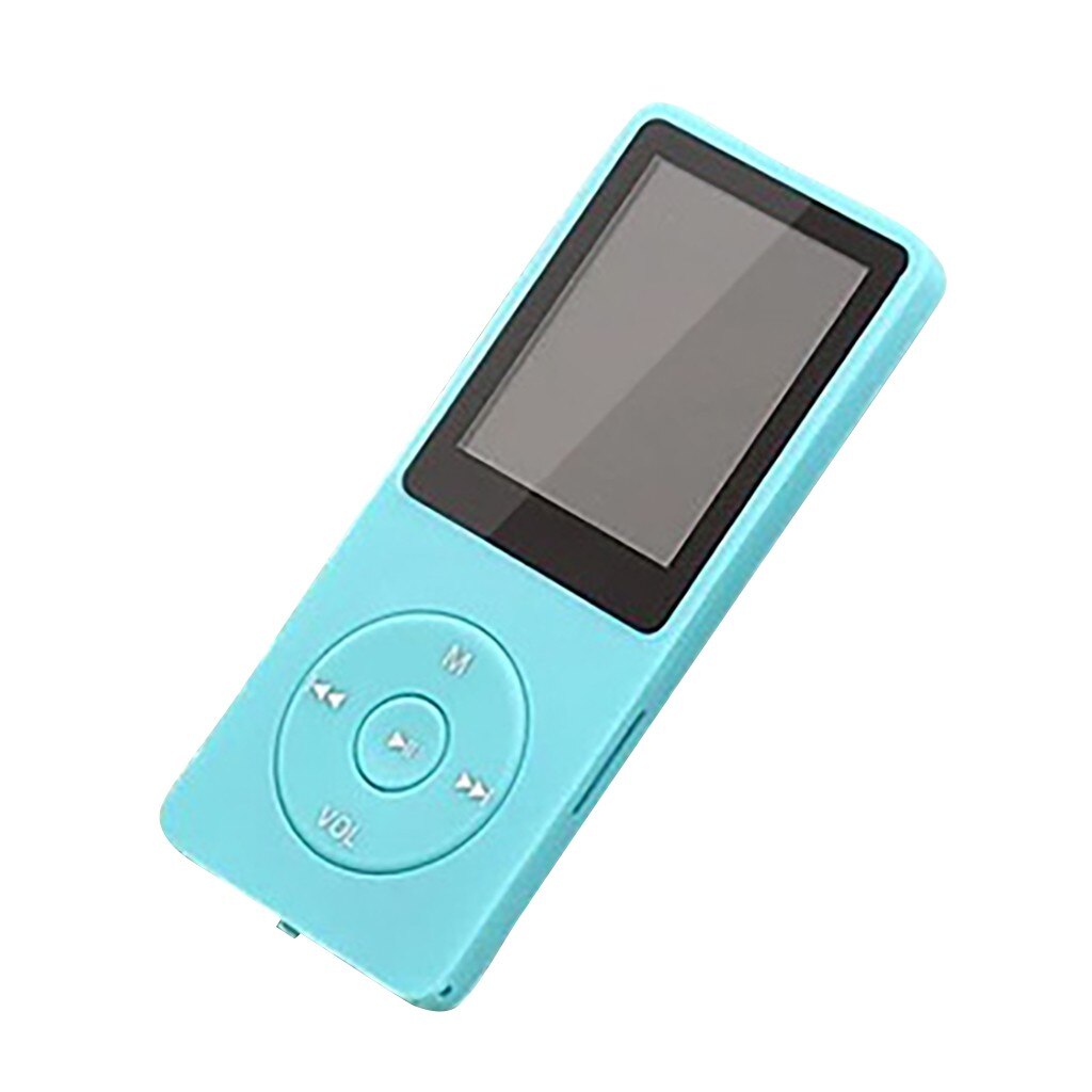 Mini Playback MP3 Lossless Sound Music Player FM Recorder TF Card 80 Hours Sport Music Speakers non-slip Video Movie Speaker: Blue