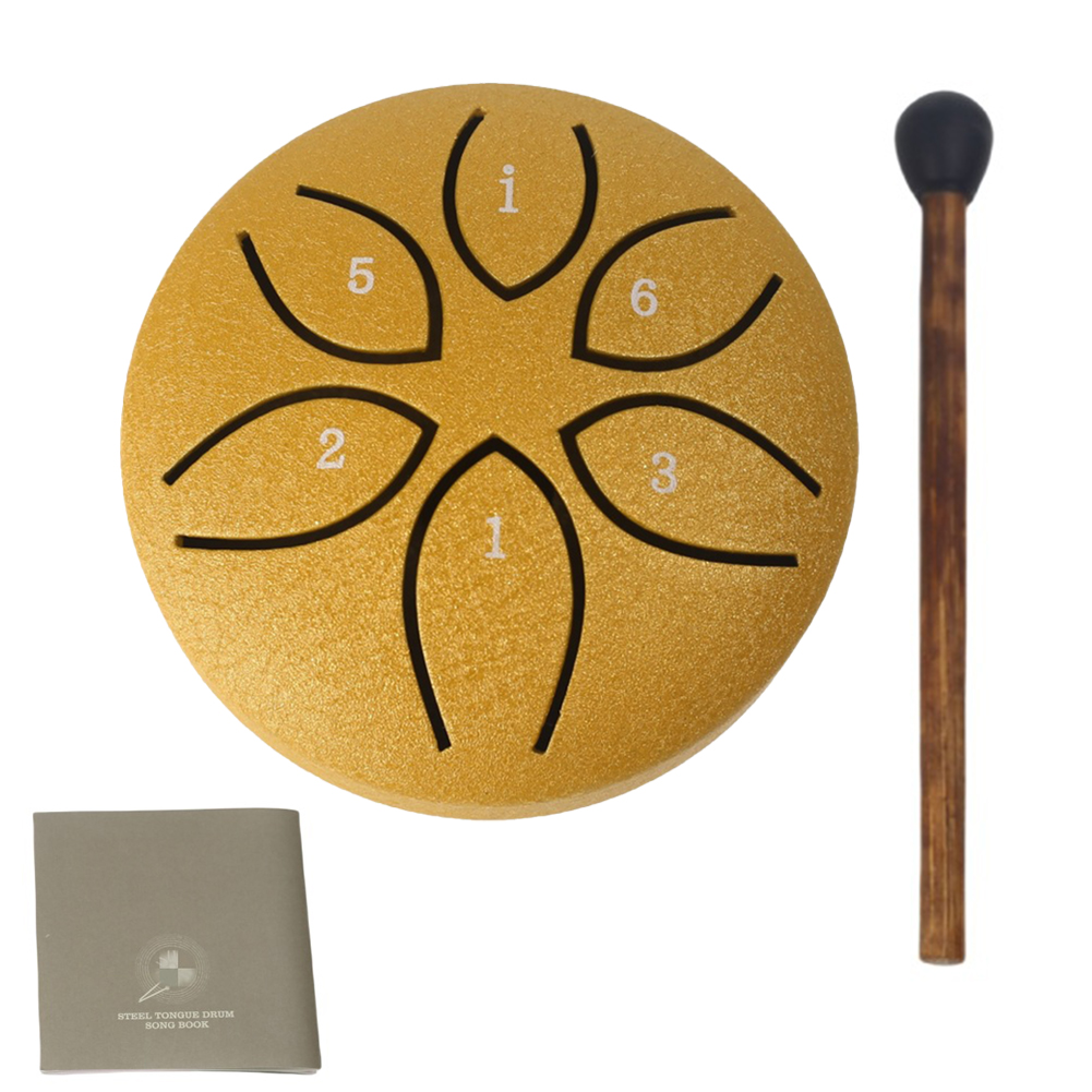 3 Polegada 6 notas handpan tambor com tambor malho instrumentos de percussão chuva tambor instrumento para yoga meditação presente exclusivo: Outros