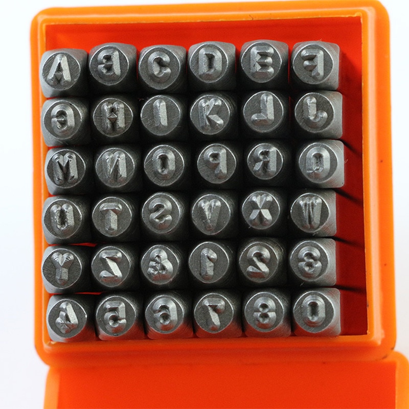 36PCS/SET Letter Number Steel Die Metal Stamping Kit Punch Tool Alphabet Stamps Tools DIY Jewelry Metal leather LOGO Stamp