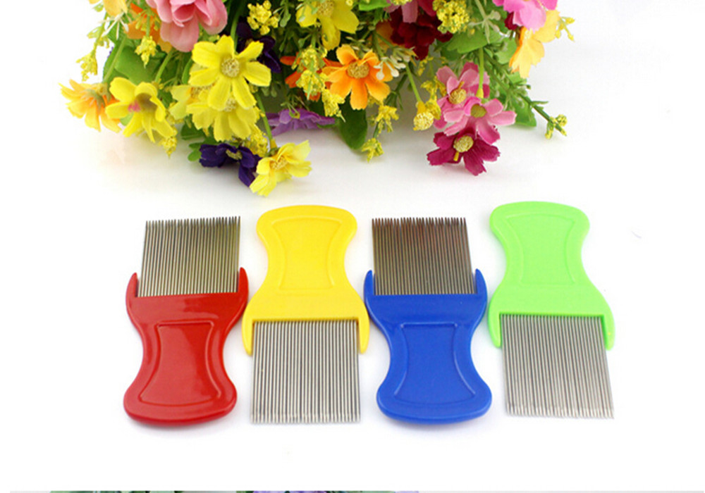 Newest Popular Lice Dirt Comb Steel Eggs Tooth Hair Brushes Remover Lice Dirt Dust Flea Portable Pet Flea Egg Pet Supplies