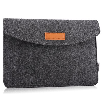 2021 per iPad 9 custodia in feltro di lana custodia per tavoletta aria 4 10.9 custodia pro 9.7 "10.5" 11 "coperchio per Huawei Samsung Lenovo custodia per tavoletta: buio grigio
