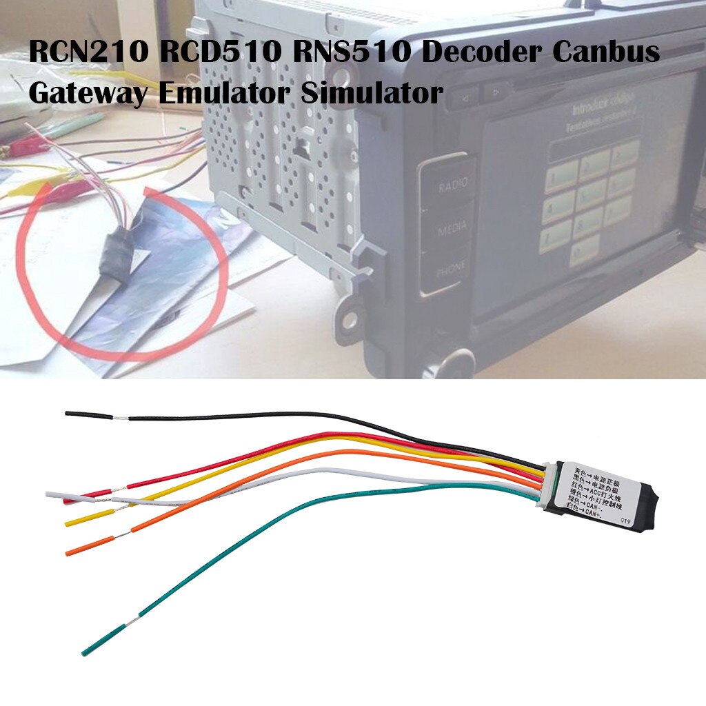 1 stk dekoder canbus simulator gateway emulator simulator passer til rcd 510 rcn 210 rcd 310 bosch rns 315 dekoder canbus