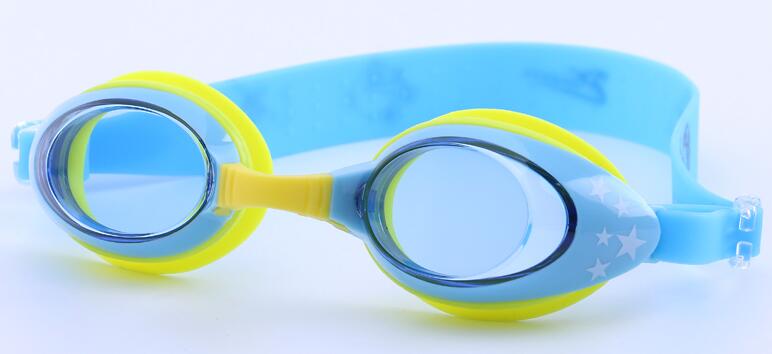 Børn svømmebriller anti-tåge uv børnestjerner sport svømmer briller silikone arena vandbriller vandtætte svømmebriller: Gul