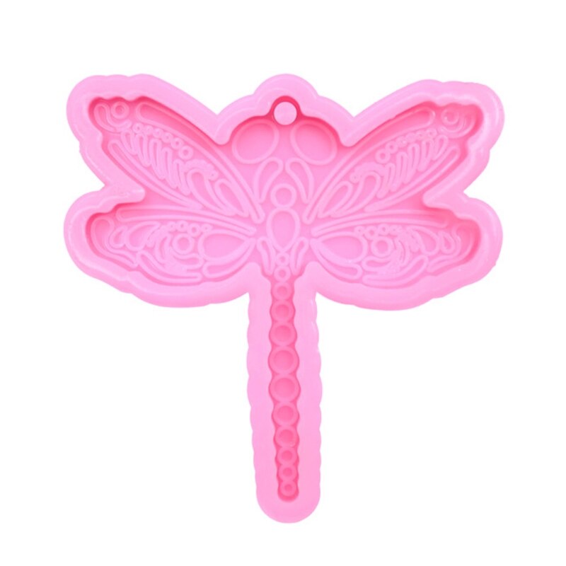 69HB Dragonfly Keychain Epoxy Resin Mold Key Chain Earrings Pendants Silicone Mould