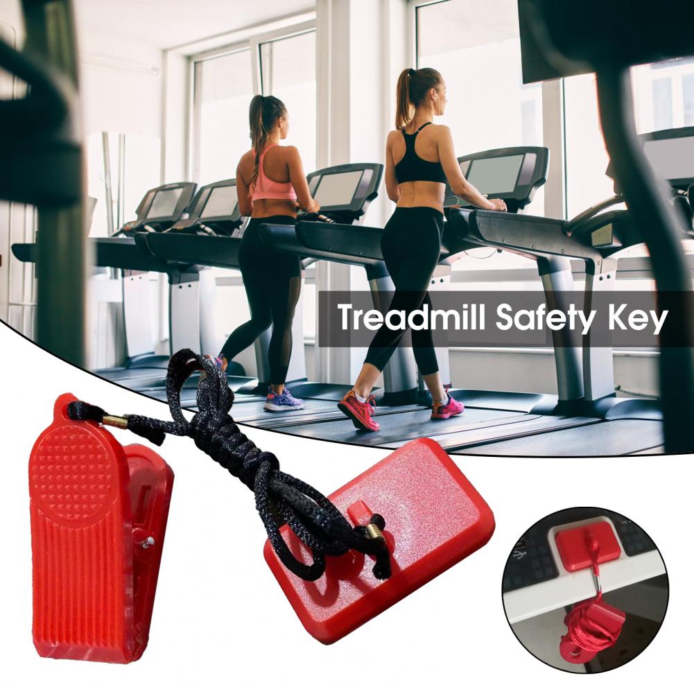 Fitness treadmill safety lock, rectangular emergency stop accessory, universal treadmill safety key, fitness
