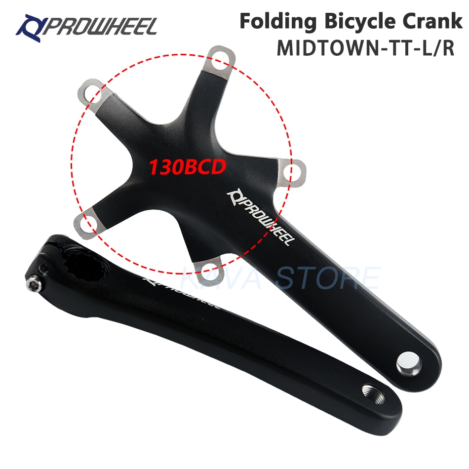 PROWHEEL ROAD Bike Crank 170 172.5mm 110/130BCD Crankset with BB Bottom Bracket Foldable Bicycle Cranks Aluminum Alloy