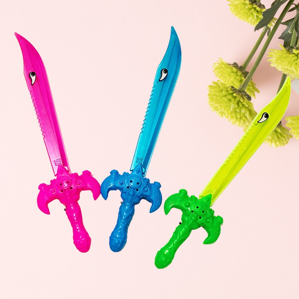 3 Pcs Knife Toys Flashing Plastic Luminous Colorful Playthings Music Sound Toys Children's Toys for Teenagers