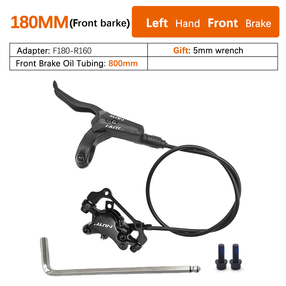 NUTT freno hidráulico A2 MTB bicicleta discos de aceite palanca 2 pistones 160MM 180MM Rotor pinza delantera trasera izquierda derecha para piezas de bicicleta: Naranja