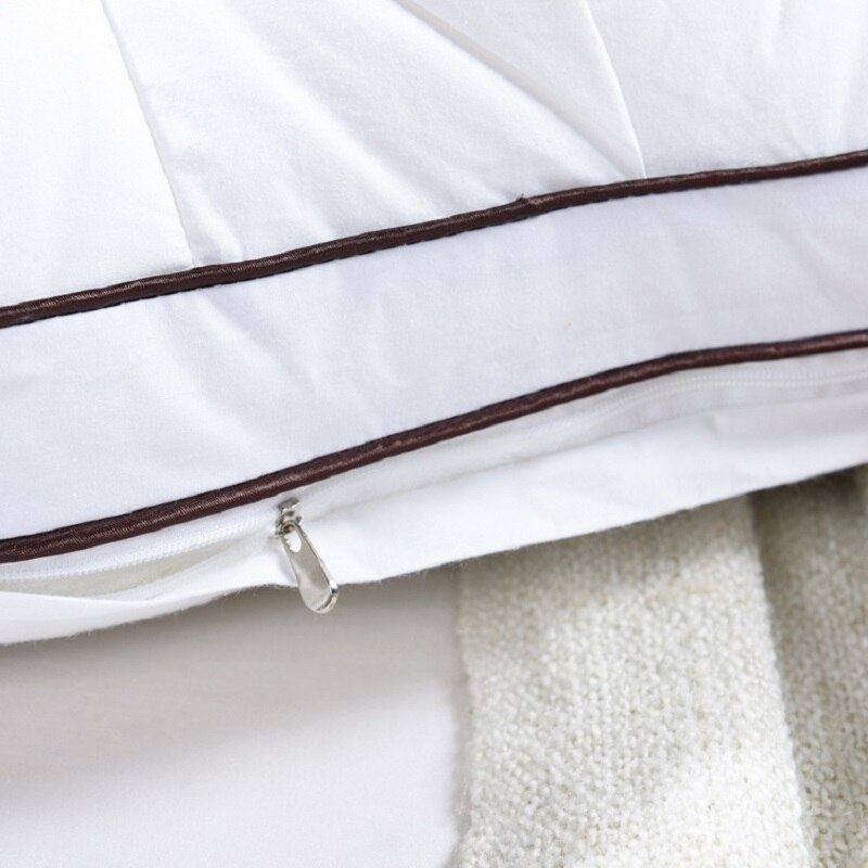 Donzen Kussen Super zachte Witte Eend/Gans nekkussen Standaard Antibacteriële Elegante Huis Textiel Katoenen Beddengoed Kussen