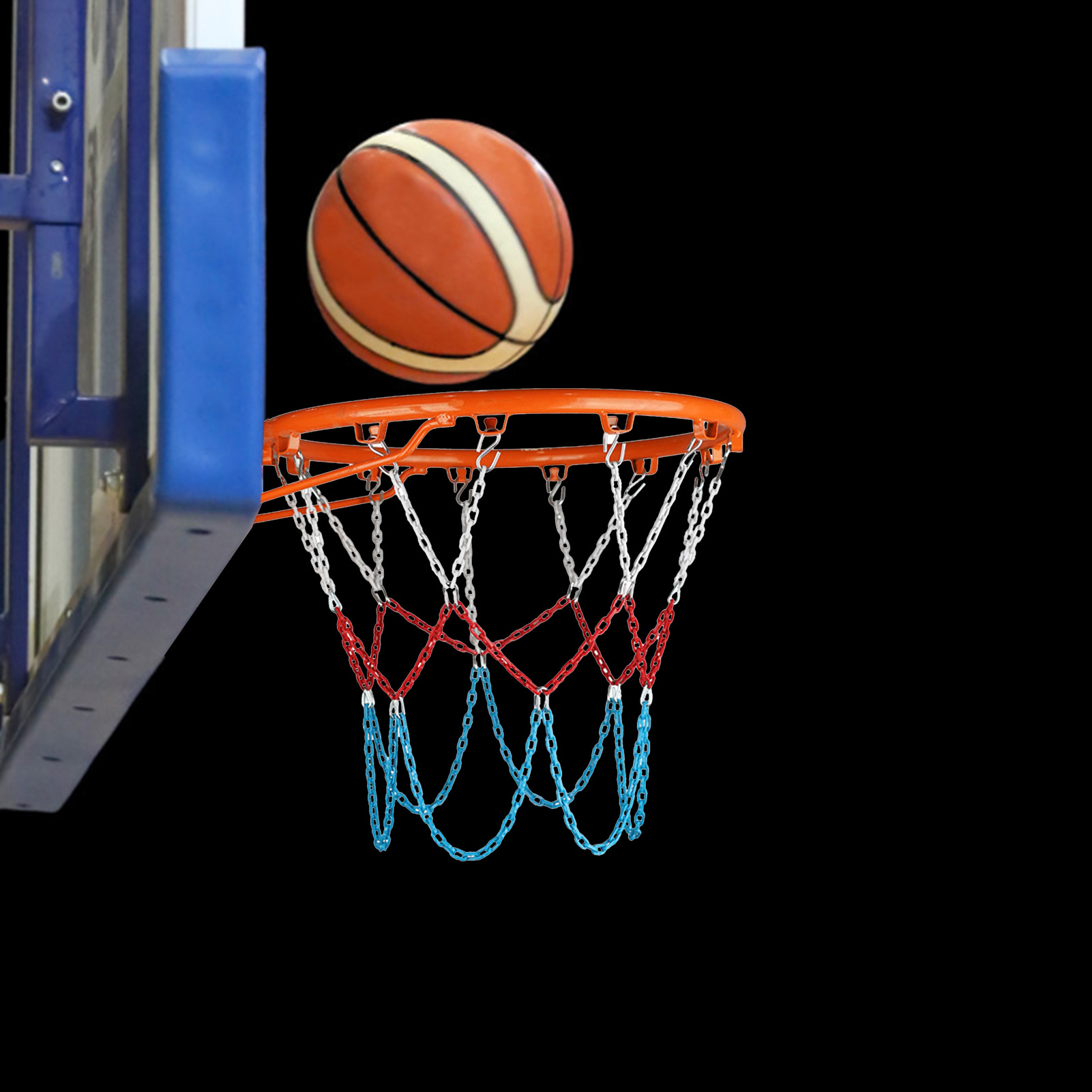 Basketbal Netto Vervanging Heavy Duty Rvs Basketbal Netten Met 12 Haken Voor Meest Standaard Hoops Inclusief Wondeful