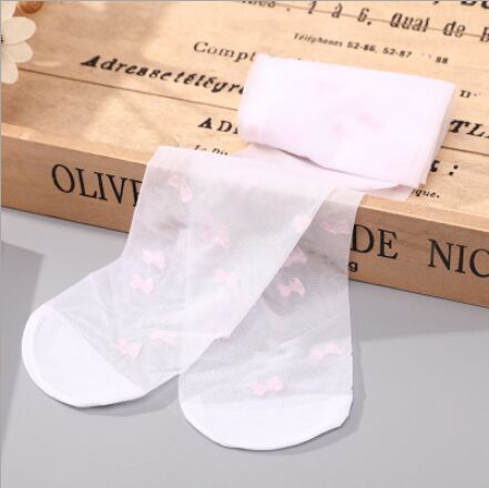 Pończochy dla dziewczynek kreskówka niejednolita całość taniec dzieci obcisłe letnie dziecięce dziecięce dziecięce dziewczęce cienkie rajstopy rajstopy 1-8 lat: biały Girl tights / 1 To 3 Year