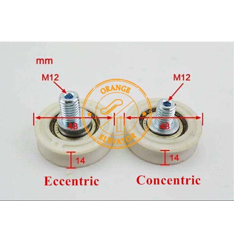 20 Stuks Lift Deur Roller OD48mm W14mm Bearing6002