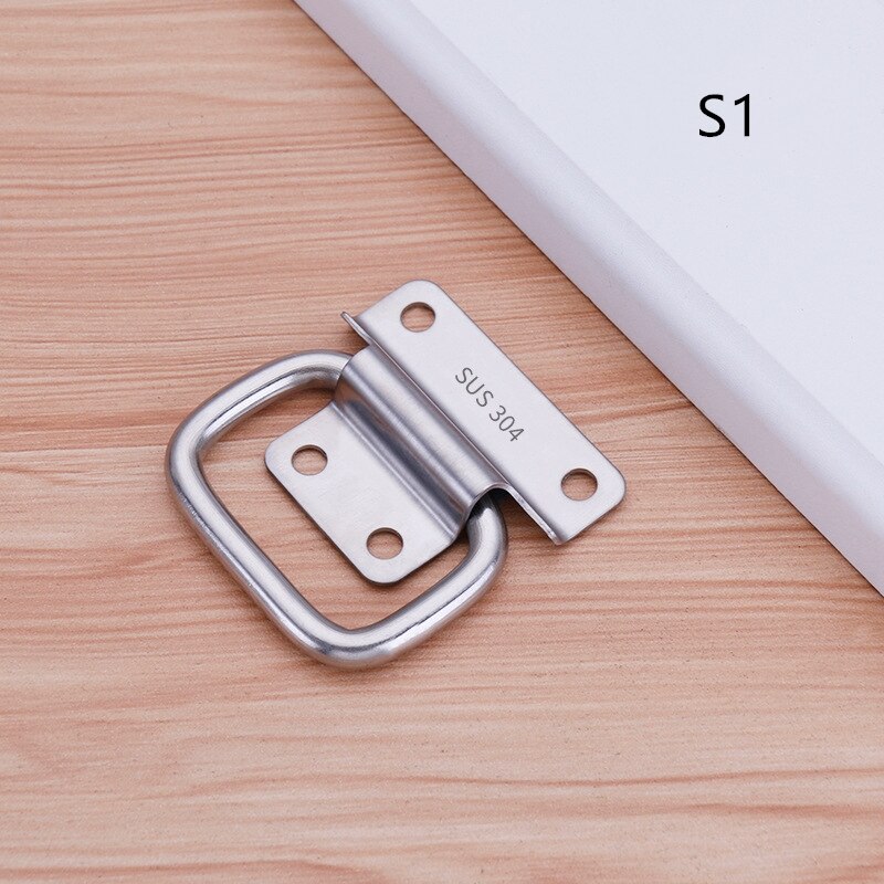 201/304 Stainless Steel Folding Door Handle Industrial Equipment Box Air Box Handle Tool Box Movable Wooden Box Handle: S1