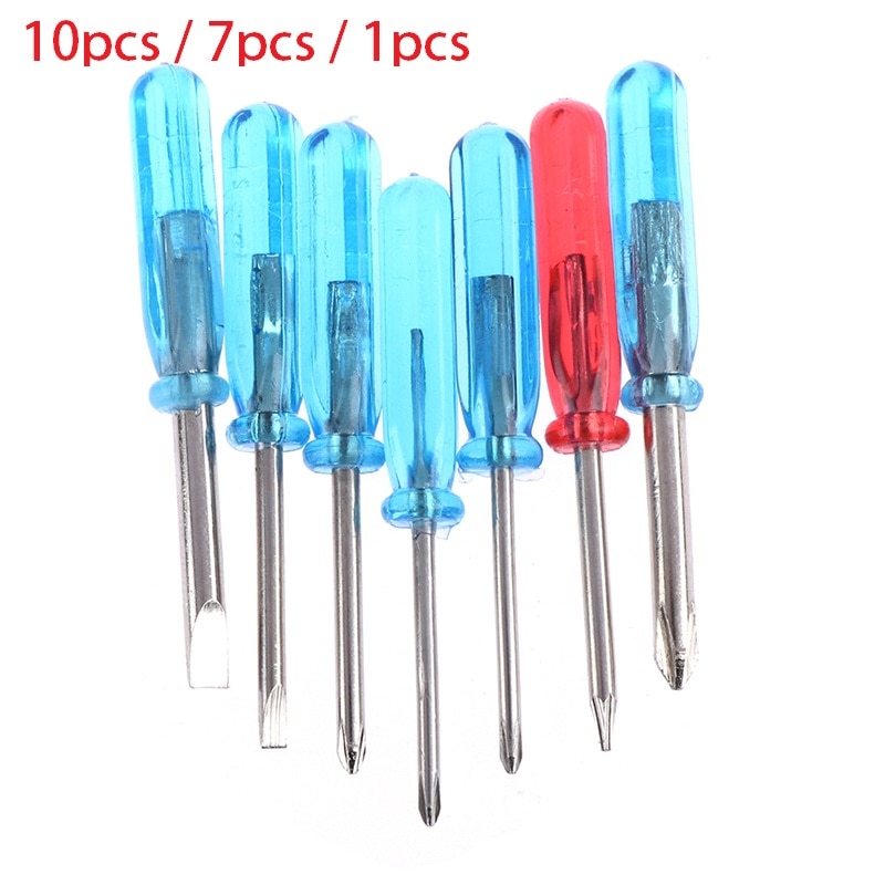 1 o 7 or10PCS Phillips ranurado de la Cruz de la estrella de cinco puntas Mini destornilladores para teléfono portátil reparación herramientas abiertas