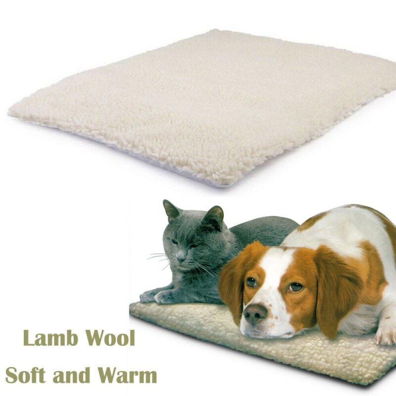 2 Size 90X64 Cm Hond Pet Cat Soft Bed Lamswol Kat Kussen Mat Kleine Grote Puppy Warm Sofa pad Winter Warme Gezellige Bedden