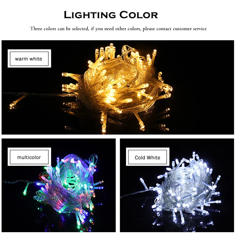 LED Christmas Fairy Lights Waterproof 10M-100M 8 Modes 24V-36V Wedding Party String Decor For Lighting Celebration