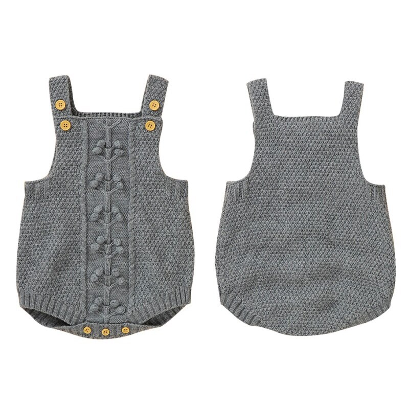 Mono sin mangas de punto con estampado Floral sólido ropa infantil de otoño para bebés niñas para niños bodis de punto