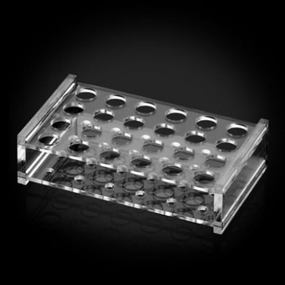 1pc 11mm x 24 hullers plexiglas centrifugerør stativ til 1.5 centrifugerør akryl organisk glas laboratorieudstyr
