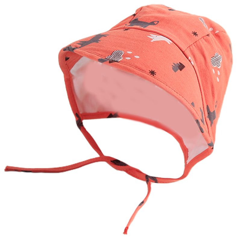 Spædbarn baby bred skygge solhjelm hat tegneserie dyr øreklap strop hue hue  x5xa: Orange