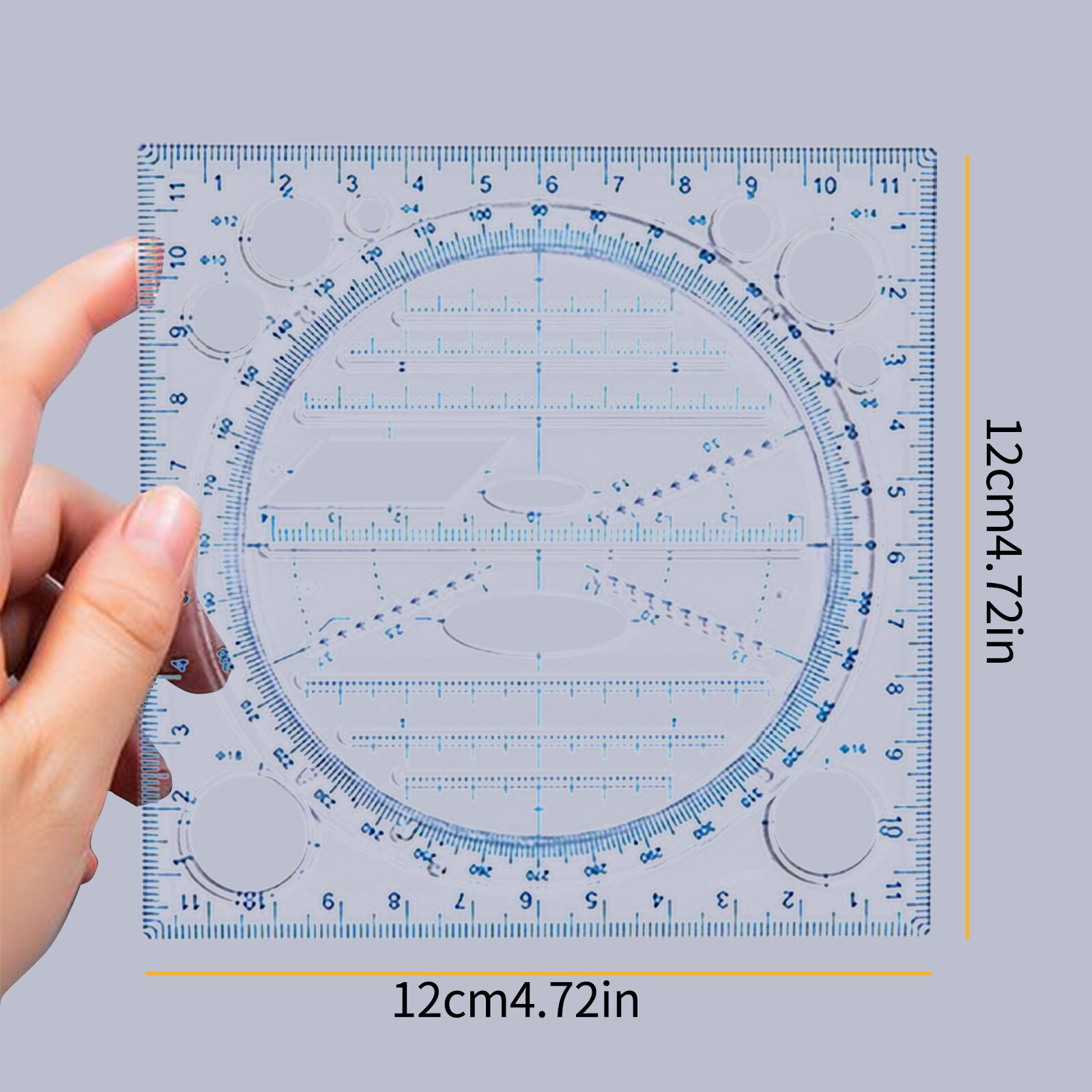 Multifunctional Drawing Million Ruler Drawing Instrument For Middle School Students Rule Function Parallel Elliptic Templa#p30