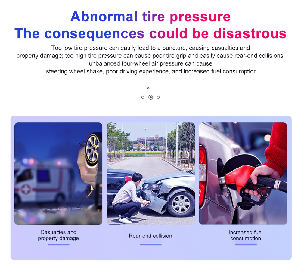 TPMS Car Tire Pressure Alarm Monitor System Real-time Display Attached to glass wireless Solar power with 4 sensors
