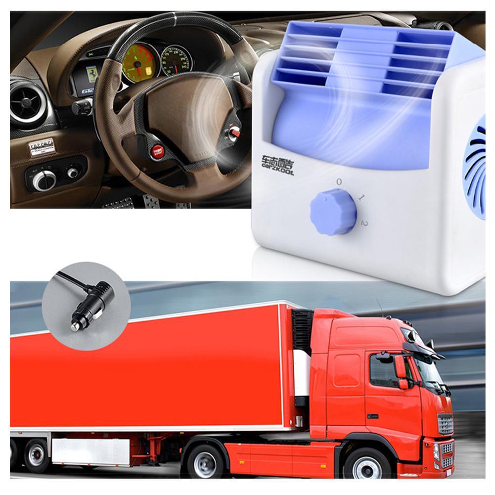 DC12V / 24V Draagbare Auto Vrachtwagen Voertuig Luchtkoeling Ventilator Laag Geluidsniveau Stille Koeler Fan 2 Speed Airconditioning voor Auto/Suv/Atv
