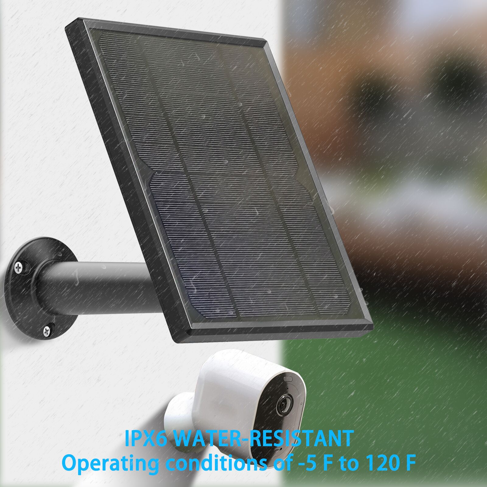 6W 6V Solar Panel Charging for Arlo Ultra/ Ultra 2 /Arlo Pro 3/Pro 4/ Arlo Pro 3 Floodlight/GO 2