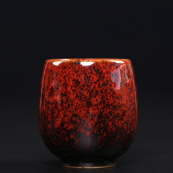 Ugnsbyte glaserad tekopp stor storlek keramisk tekopp 150ml dricka resor drinkware porslin kaffemugg: D
