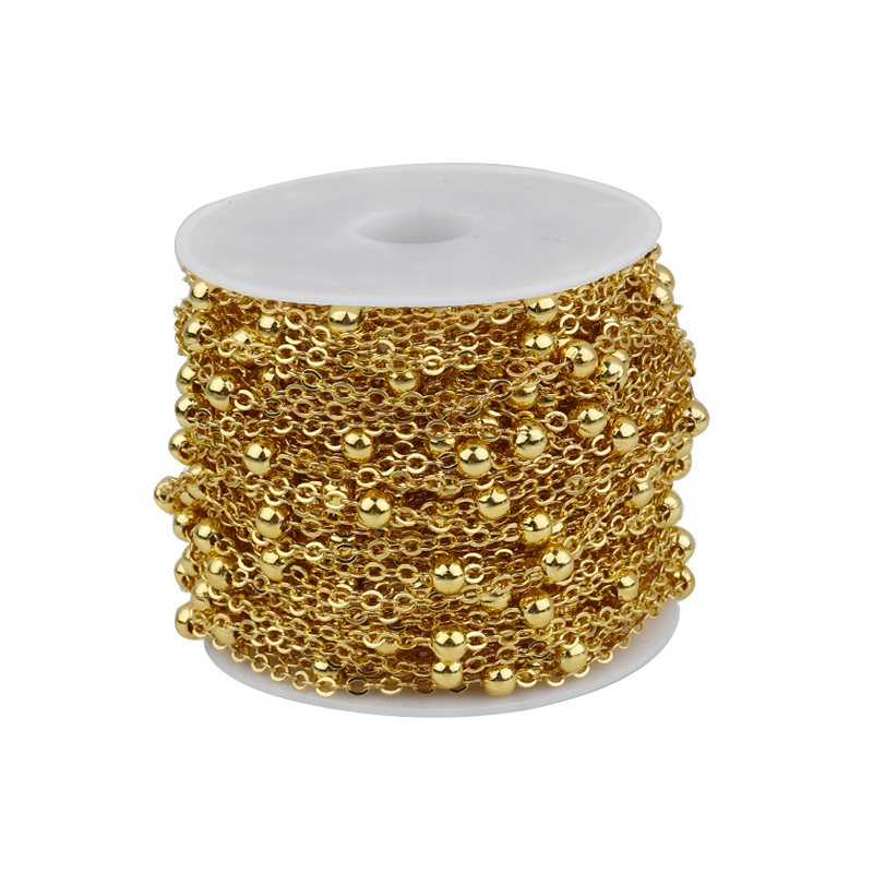 10 metros/rollo de cadena cruzada con cuentas de Metal, cuentas de 4mm, cadenas planas O para hacer joyería DIY, collares, pulseras, tobilleras, accesorios: Blanco