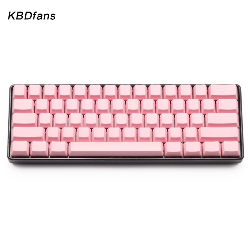 Blanc noir Orange bleu blanc épais PBT OEM profil 61 ANSI Keycaps pour MX commutateurs dz60 gh60 clavier mécanique: pink