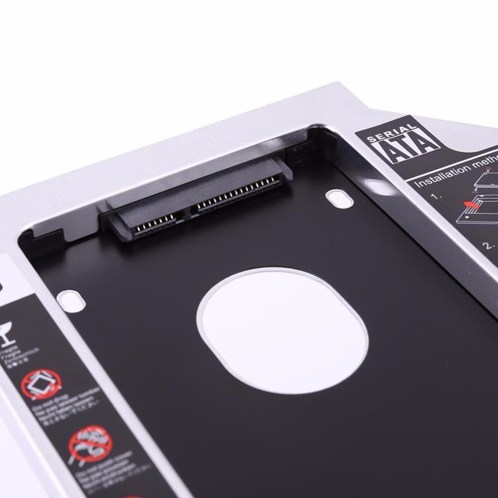 9mm/9.5mm sata till sata 2nd hdd caddie ssd-fodral hårddiskhölje för bärbar dator cd-rom diskhållare adapter