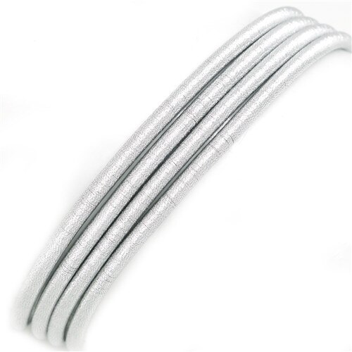 1 stücke Länge 45cm Dicke 5mm Kunstseide Schnur (Kunstseide Wicklung Schlauch) für Nceklace Armbinde Schmuck Machen Handwerk Zubehör: Silber-