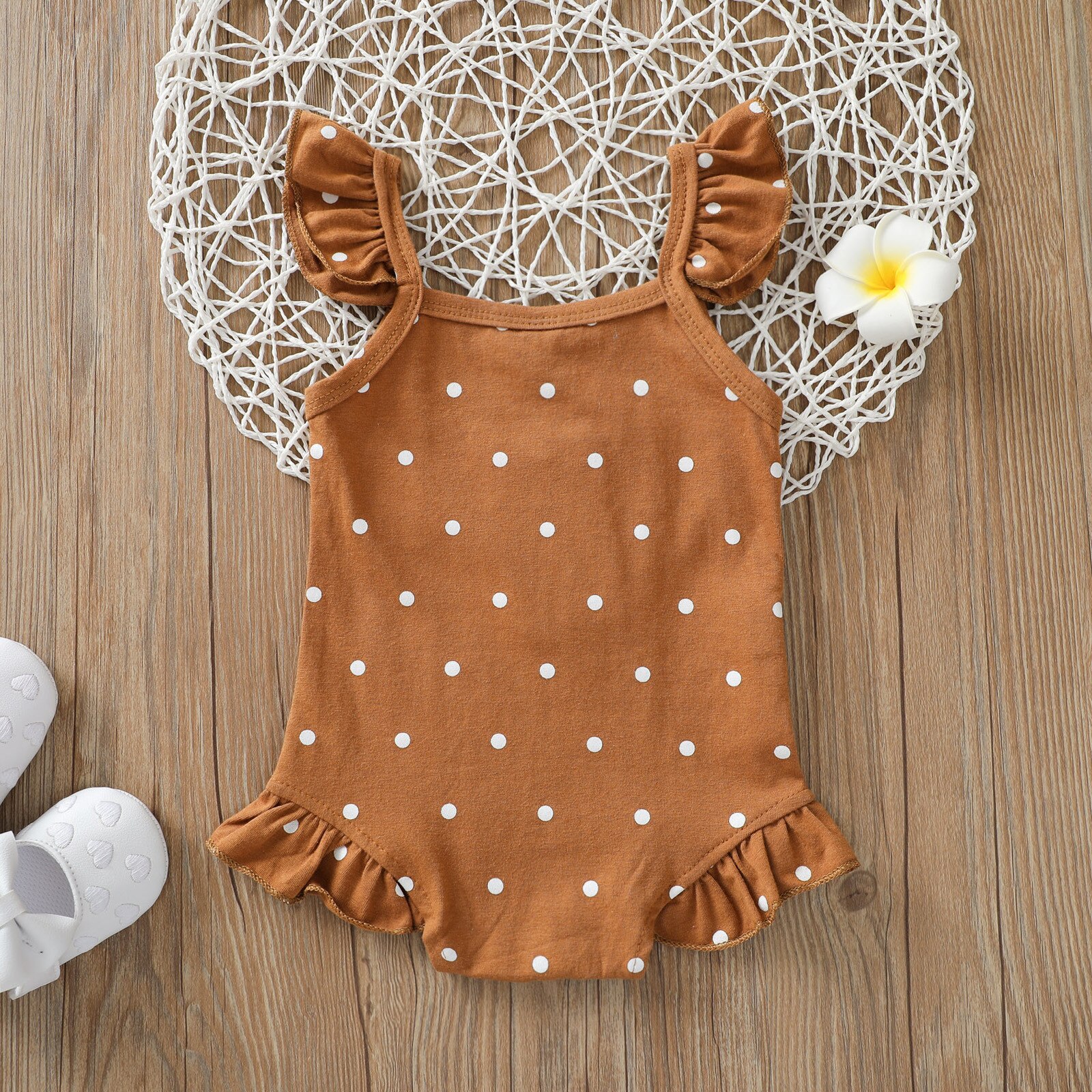 Pagliaccetto per neonato estivo pagliaccetto in cotone con volant senza maniche pagliaccetti per neonati moda abbigliamento per bambini