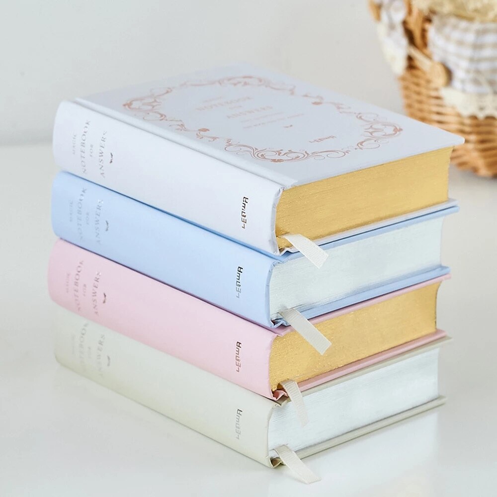 208 Sheets A6 Magic Answer Notebook Journal Diary Planner Blank Pages Memo Answers Book Hardcover Copybooks