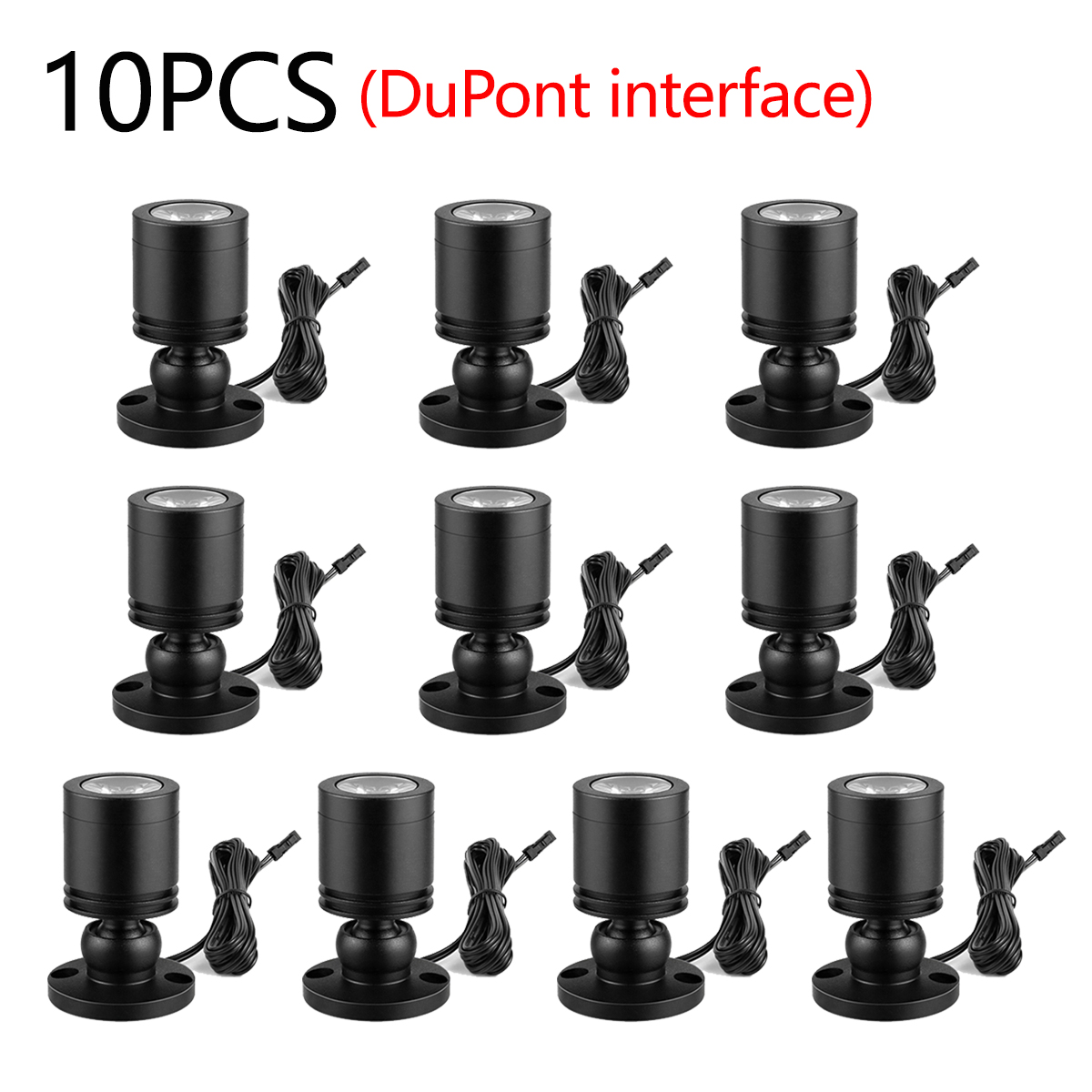 1 to stk. 10 stk. led-lys 12v stk. downlight i aluminiumsmateriale med svart skall, dupont-grensesnitt, innendørs takdekorasjonsspotlight ,2 stk. installasjonsmetode: Rgb / Beige