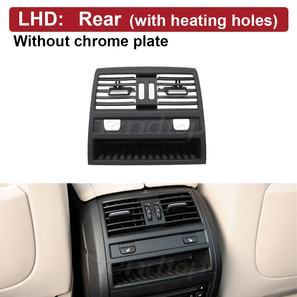 Klimaanlage entlüften Abdeckung Lenkrad Autos Verchromte Luft entlüften Gitter Abdeckung Tafel Für BMW F10 F11 F18 520i 523i 525i 528i 535i: LHD Rückseite B