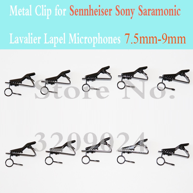10 STKS Spare Vervangbare 7.5mm-9.0mm Metalen Clip Mic Clips voor Sennheiser Sony Saramonic Lavalier Revers Microfoons