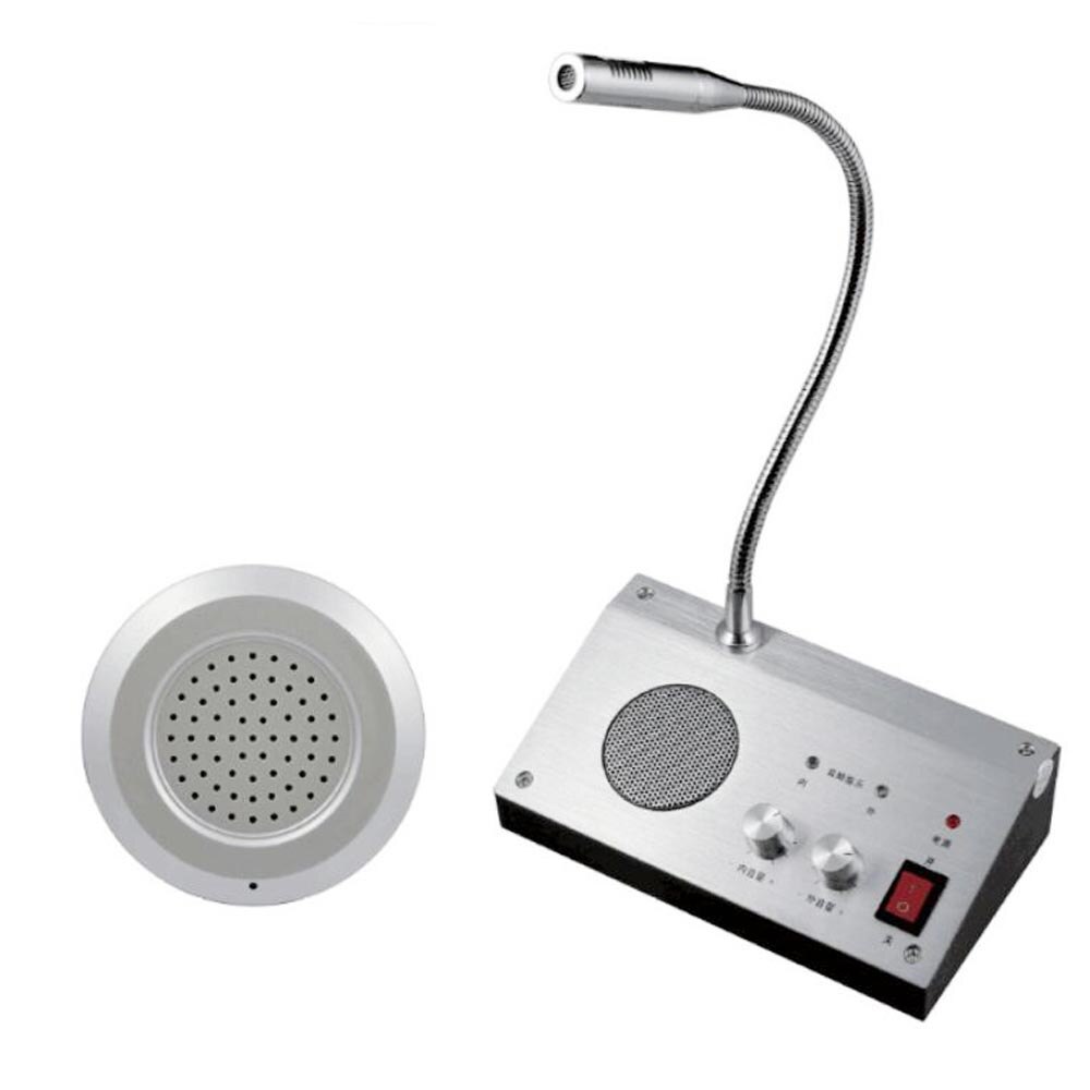 Window Speaker Counter Dual Way Intercom for Bank Office otor Station Ticket Office Microphone Intercom Speaker System: Default Title