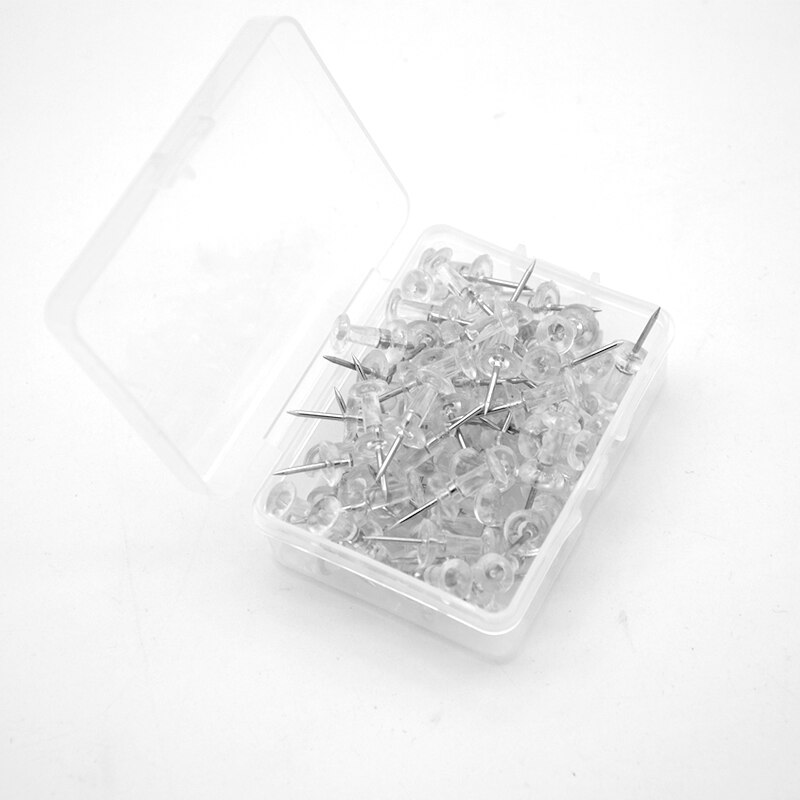 80 ks/sada plast priehľadné ružové zlato špendlíky na palec pripináčik na tabuľu špendlíky kresba foto nástenné cvočky kancelárske školské potreby: 02