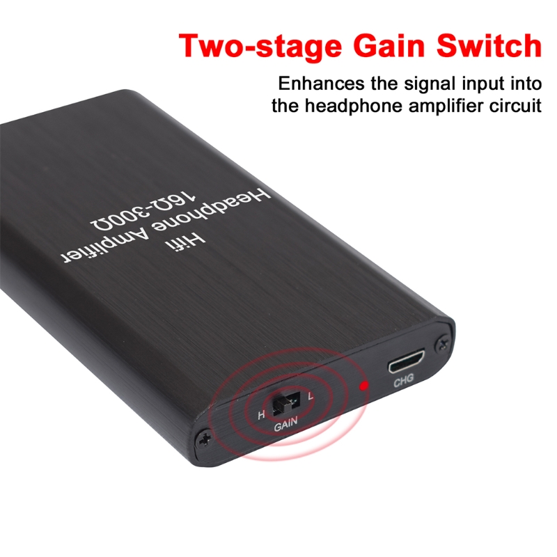 Headphone Amplifier 3.5mm AUX input and output Two-stage Gain Switch Hi-Fi Earphone Headset Switch AMP