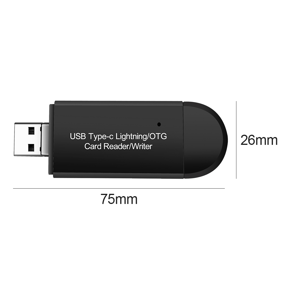 4 in 1 otg micro-sd-kartenleser für usb micro-sd-adapter, flash-laufwerk, smart-speicherkartenleser, typ-c-kartenleser: Default Title