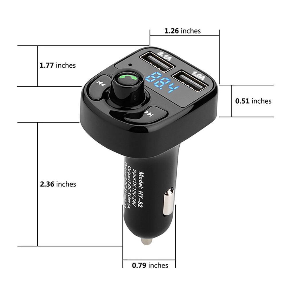 Victsing-transmetteur FM voiture | Kit Bluetooth, double USB, lecteur MP3, Radio Port USB, mains libres, compatibilité large, voiture