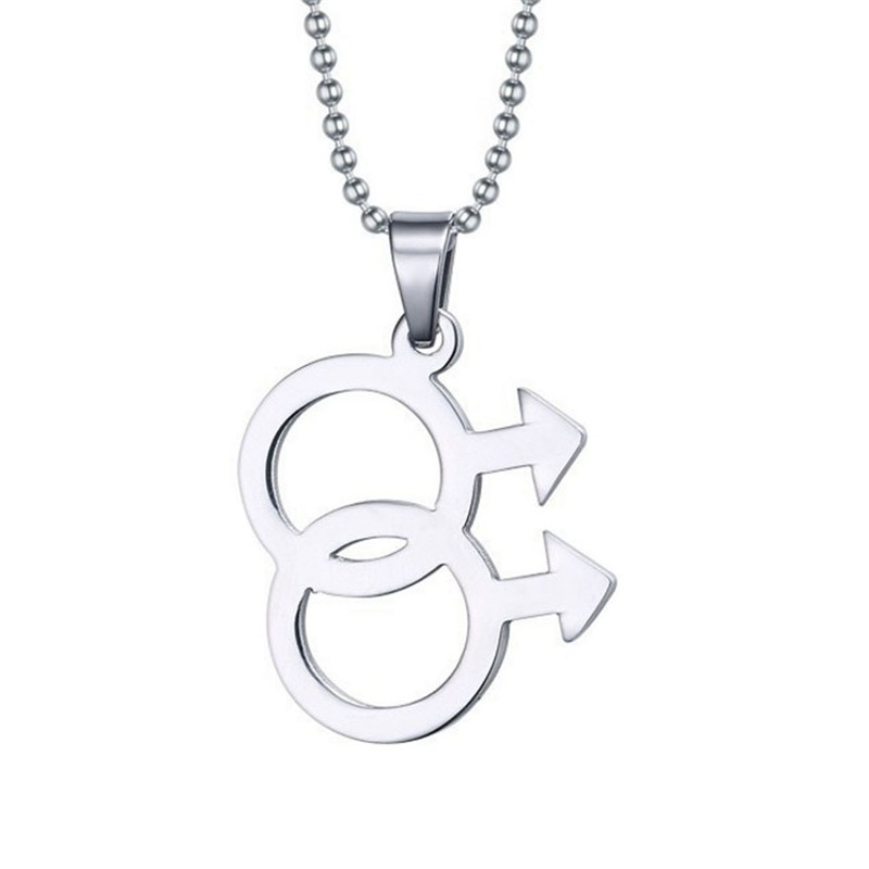 Regenboog Gay Pride Lgbt Rvs Driehoek Ketting Vrouwen Vriendschap Kettingen Mannen Hanger Sieraden