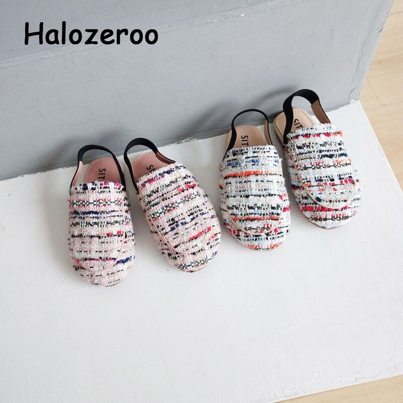 Mules de plage pour enfants, pantoufles de princesse pour bébés filles, chaussures de à bout fermé, pour l'extérieur, été