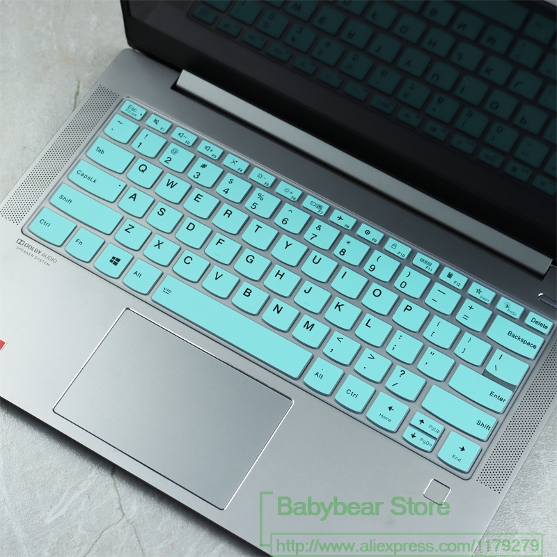 Dla Lenovo joga szczupły 7 dla Lenovo joga 7i 14 dla Lenovo joga 9i 14/joga szczupły 9i 14 ''laptop silikonowa klawiatura okładka skóry: whiteblue