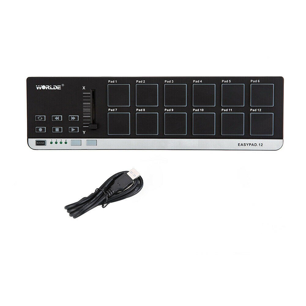 Worlde – contrôleur Midi pour clavier de Piano Easypad.12, Instrument de musique, Interface de tambour