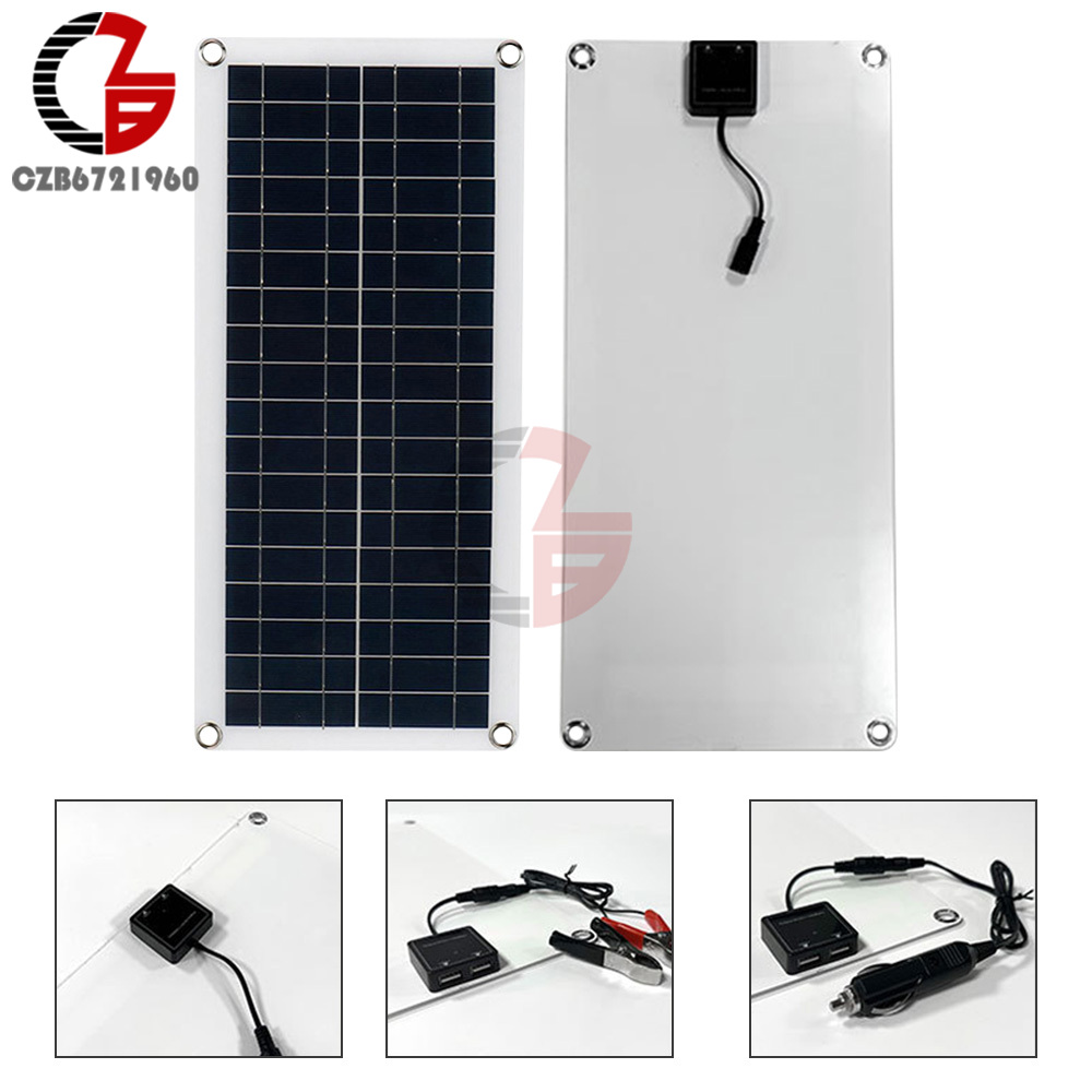 1000W 12V Solar Battery Charger & Maintainer Portable 12 Volt Solar Panel Charging Kit for Car Automotive Boat RV Marine Inveter